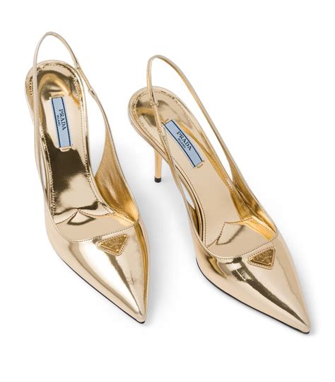 prada patent leather slingback pump